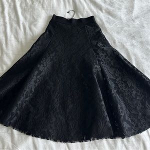 Maje black midi skirt
